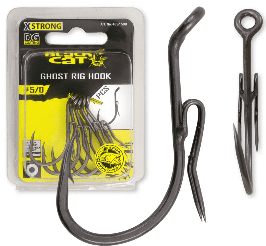 Black Cat Ghost Rig-Haken DG Größe 5/0 5 Stück 1 Black Cat Ghost Rig-Haken DG Größe 5/0 5 Stück